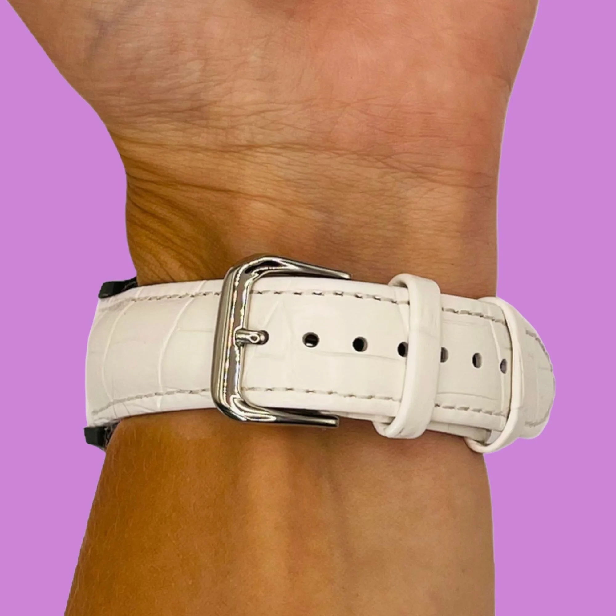 Snakeskin Leather Watch Straps Compatible with the MVMT Chrono 40mm, Element & Powerlane