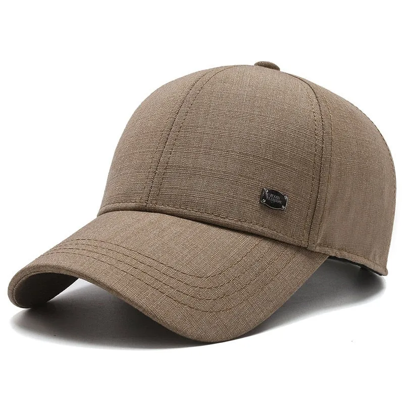 Solid Men's Cotton Baseball Cap Classic Snapback Trucker Cap Male Gorras Hombre Adjustable Fitted Hat Bone Dad Hats