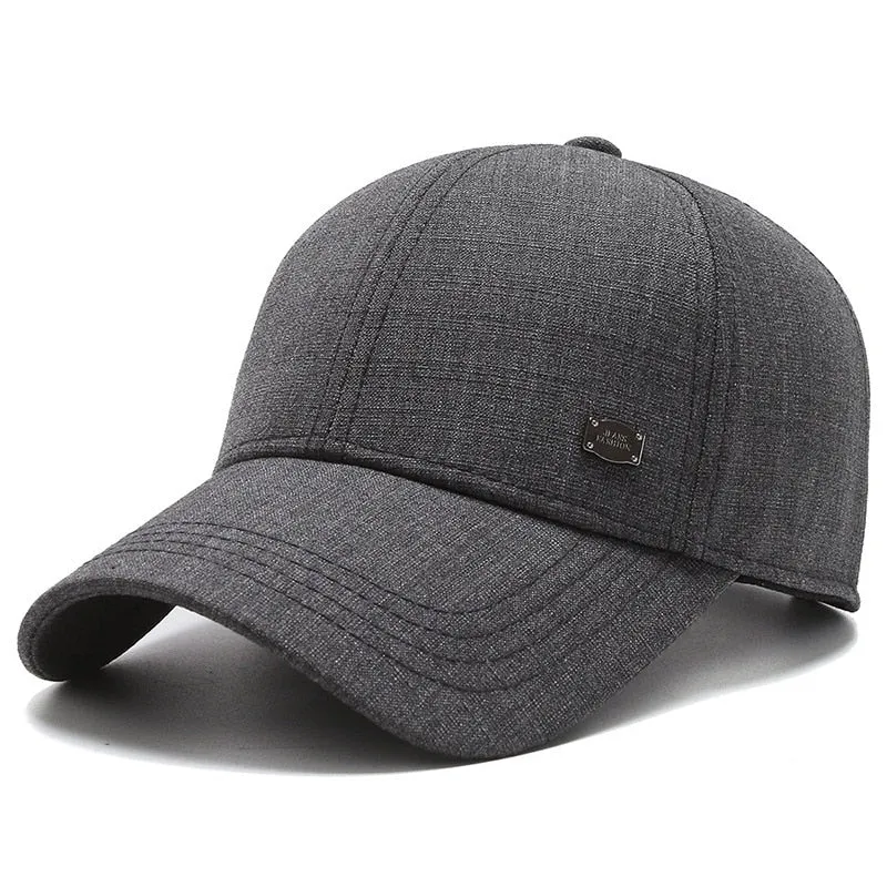 Solid Men's Cotton Baseball Cap Classic Snapback Trucker Cap Male Gorras Hombre Adjustable Fitted Hat Bone Dad Hats