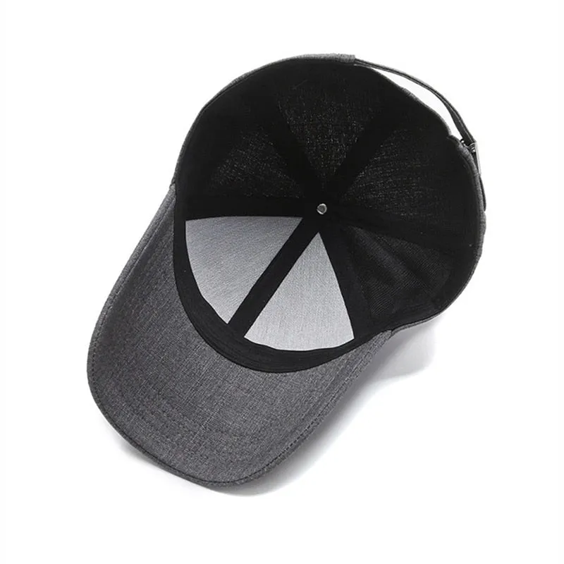 Solid Men's Cotton Baseball Cap Classic Snapback Trucker Cap Male Gorras Hombre Adjustable Fitted Hat Bone Dad Hats