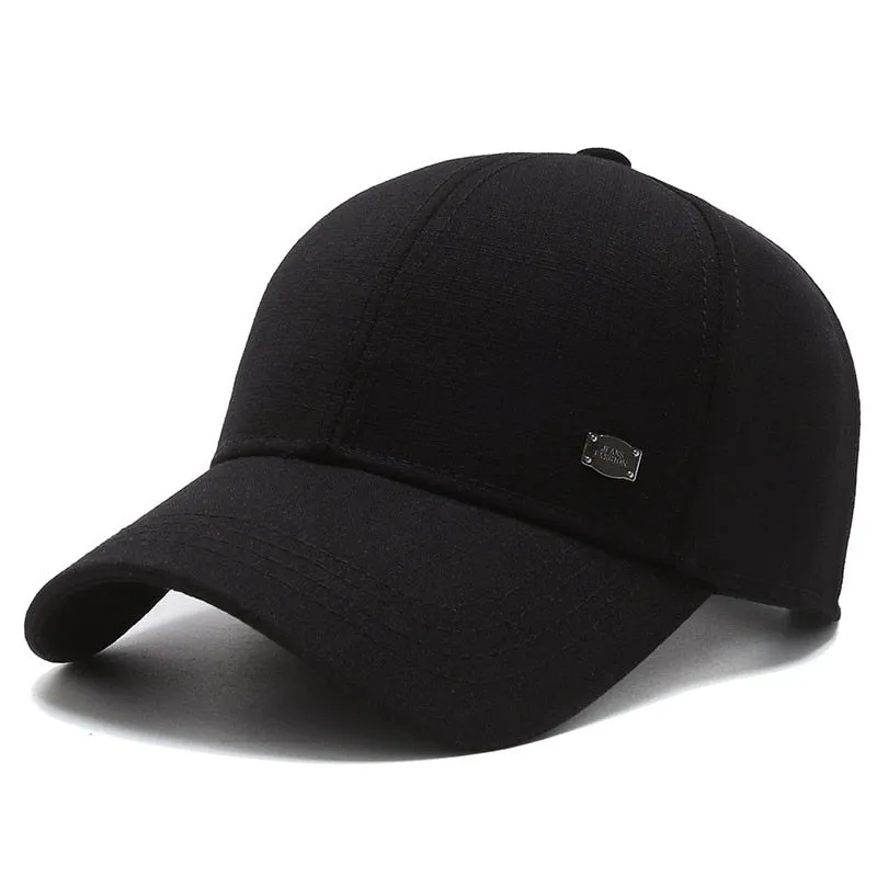 Solid Men's Cotton Baseball Cap Classic Snapback Trucker Cap Male Gorras Hombre Adjustable Fitted Hat Bone Dad Hats