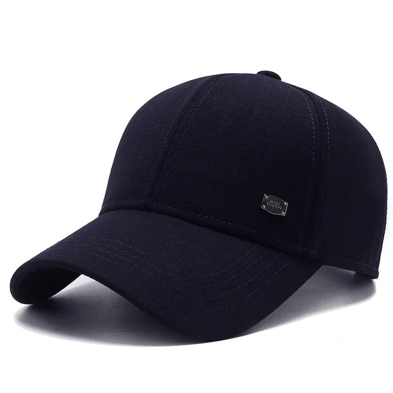 Solid Men's Cotton Baseball Cap Classic Snapback Trucker Cap Male Gorras Hombre Adjustable Fitted Hat Bone Dad Hats
