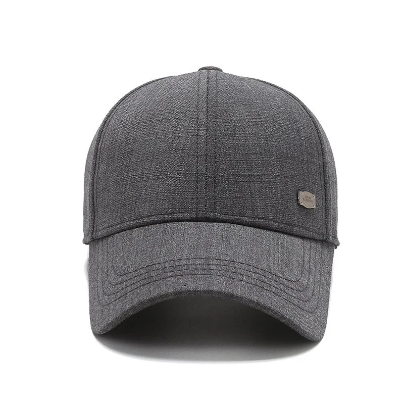 Solid Men's Cotton Baseball Cap Classic Snapback Trucker Cap Male Gorras Hombre Adjustable Fitted Hat Bone Dad Hats