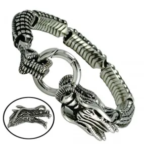 Stainless Steel Head of Dragons Bracelet