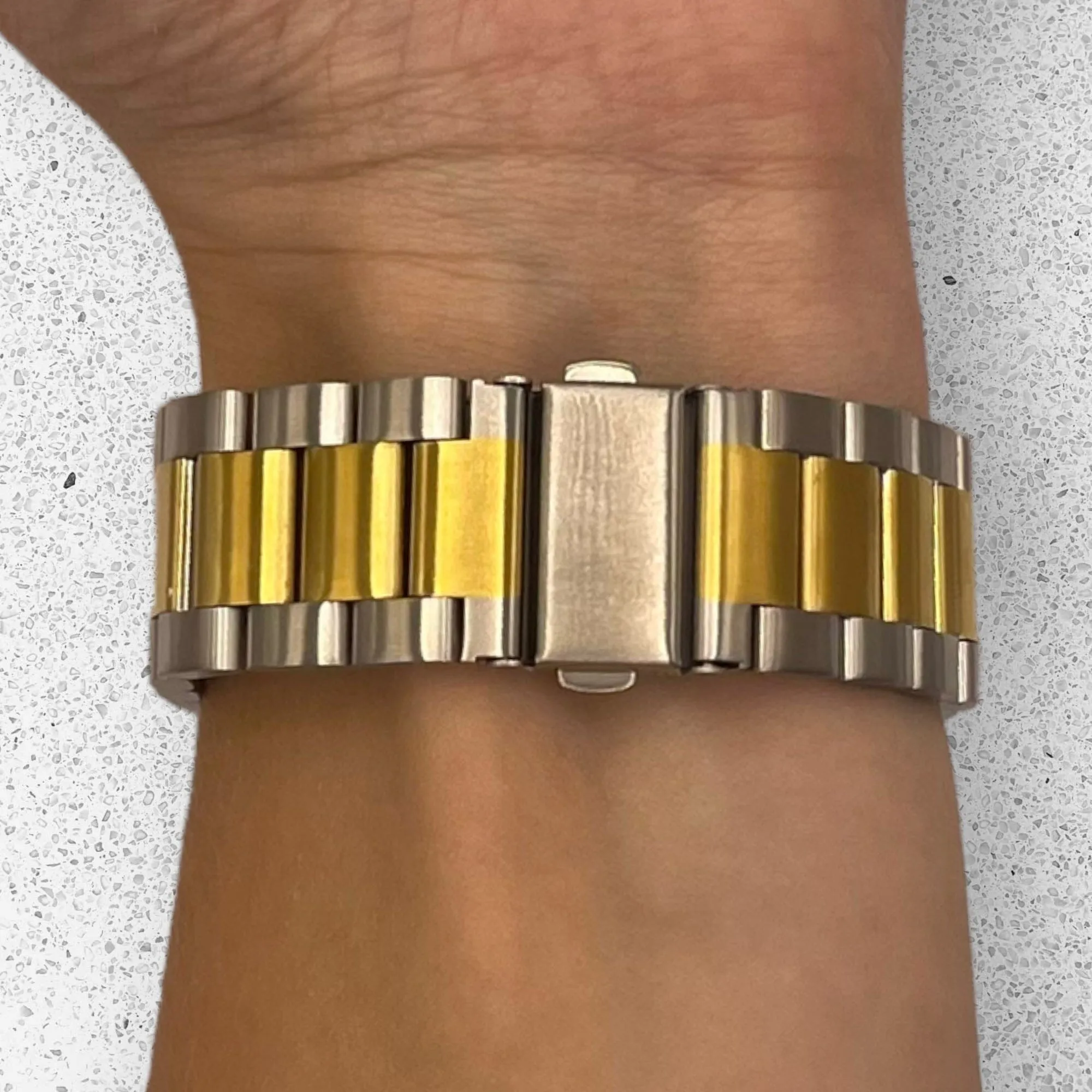 Stainless Steel Link Watch Strap Compatible with the Oppo Watch 3 Pro