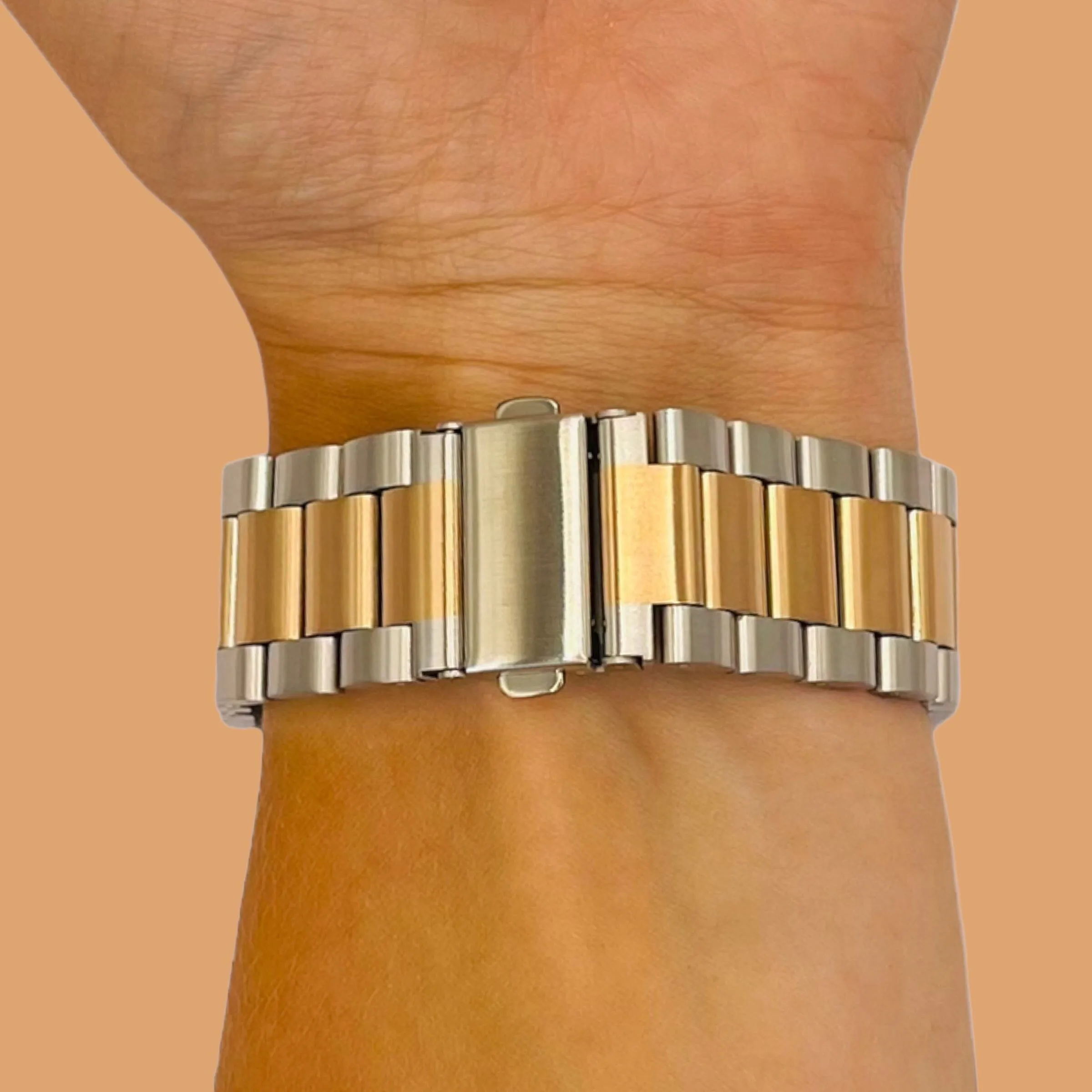 Stainless Steel Link Watch Strap Compatible with the Oppo Watch 3 Pro