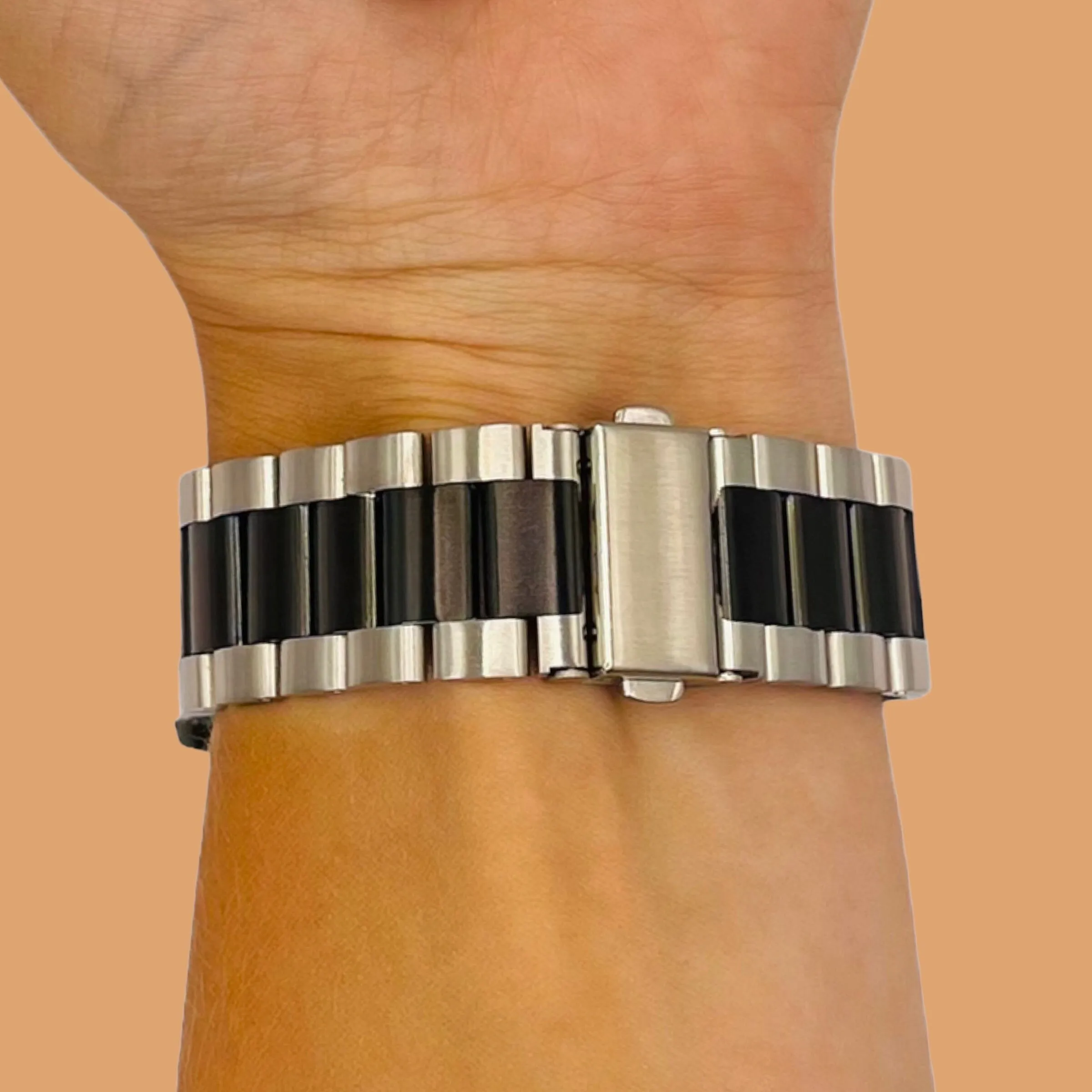 Stainless Steel Link Watch Strap Compatible with the Oppo Watch 3 Pro