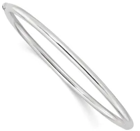 Sterling Silver Hinged Round Bangle