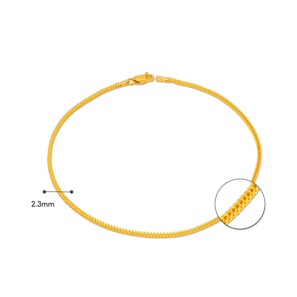 TAKA Jewellery 916 Gold Anklet