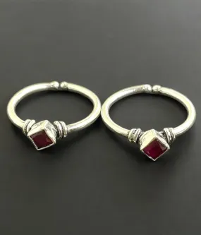 The Maruka Silver Gemstone Toe-Rings