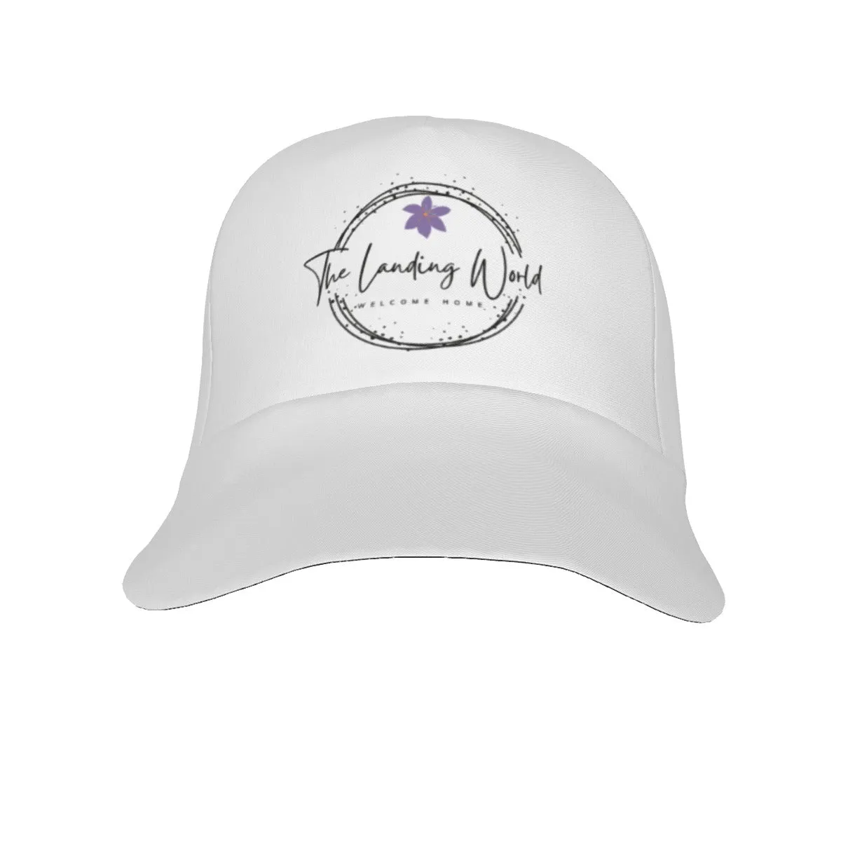 The Official Landing World White Logo Baseball Cap