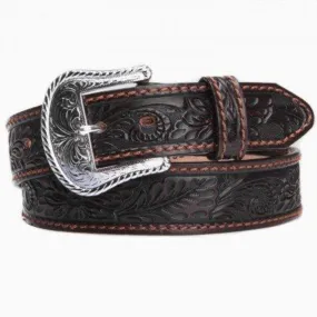 Tony Lama Mens Floral Tooled Western Belt C40068
