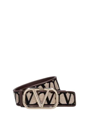 Valentino Garavani   40mm Toile Iconographe belt 