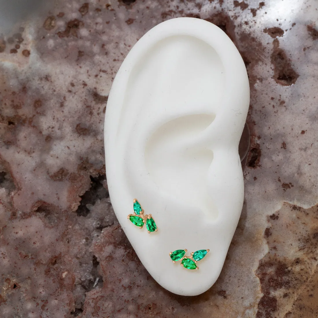 Vinea Studs, Emerald