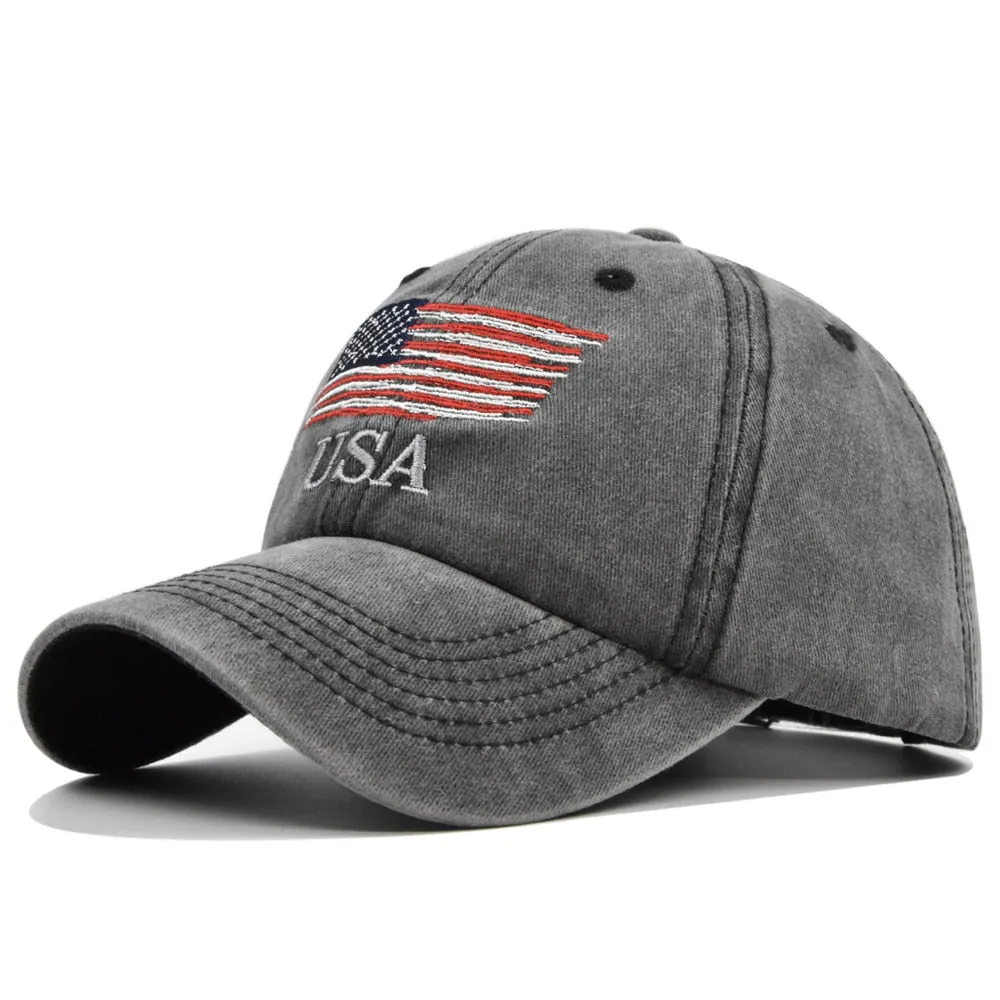 Vintage Men's Trucker Cap Fashion Baseball Caps USA Women's Dad Hats Cotton Snapback Embroidery Men's Summer Cap