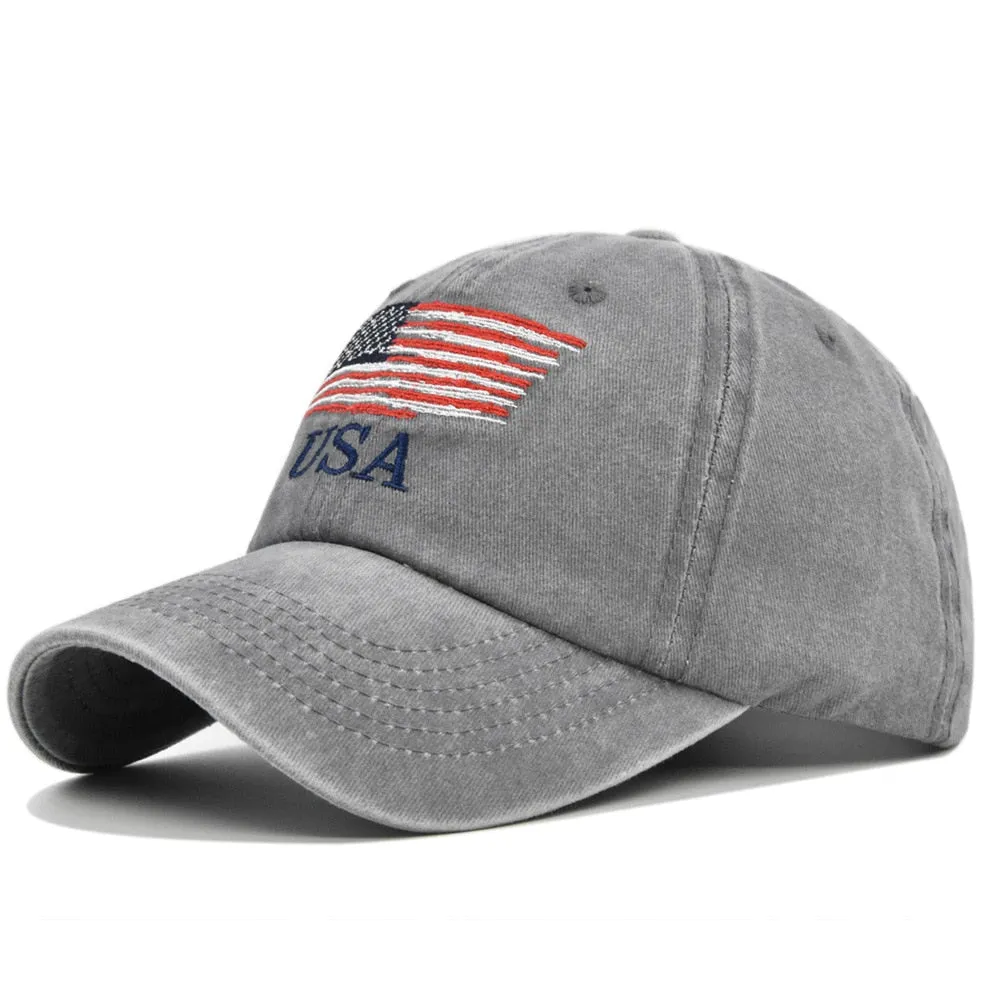 Vintage Men's Trucker Cap Fashion Baseball Caps USA Women's Dad Hats Cotton Snapback Embroidery Men's Summer Cap