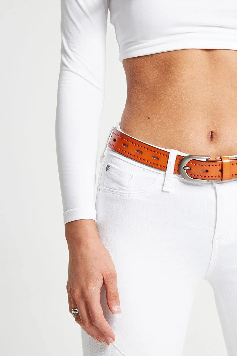 Vintage Style Belt in Orange
