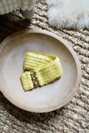 Vintage Yellow Sequin Stretch Disco Belt