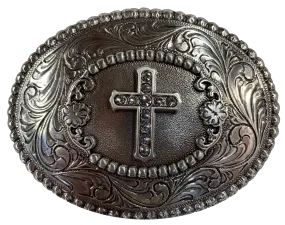 Western Crystal Cross Buckle