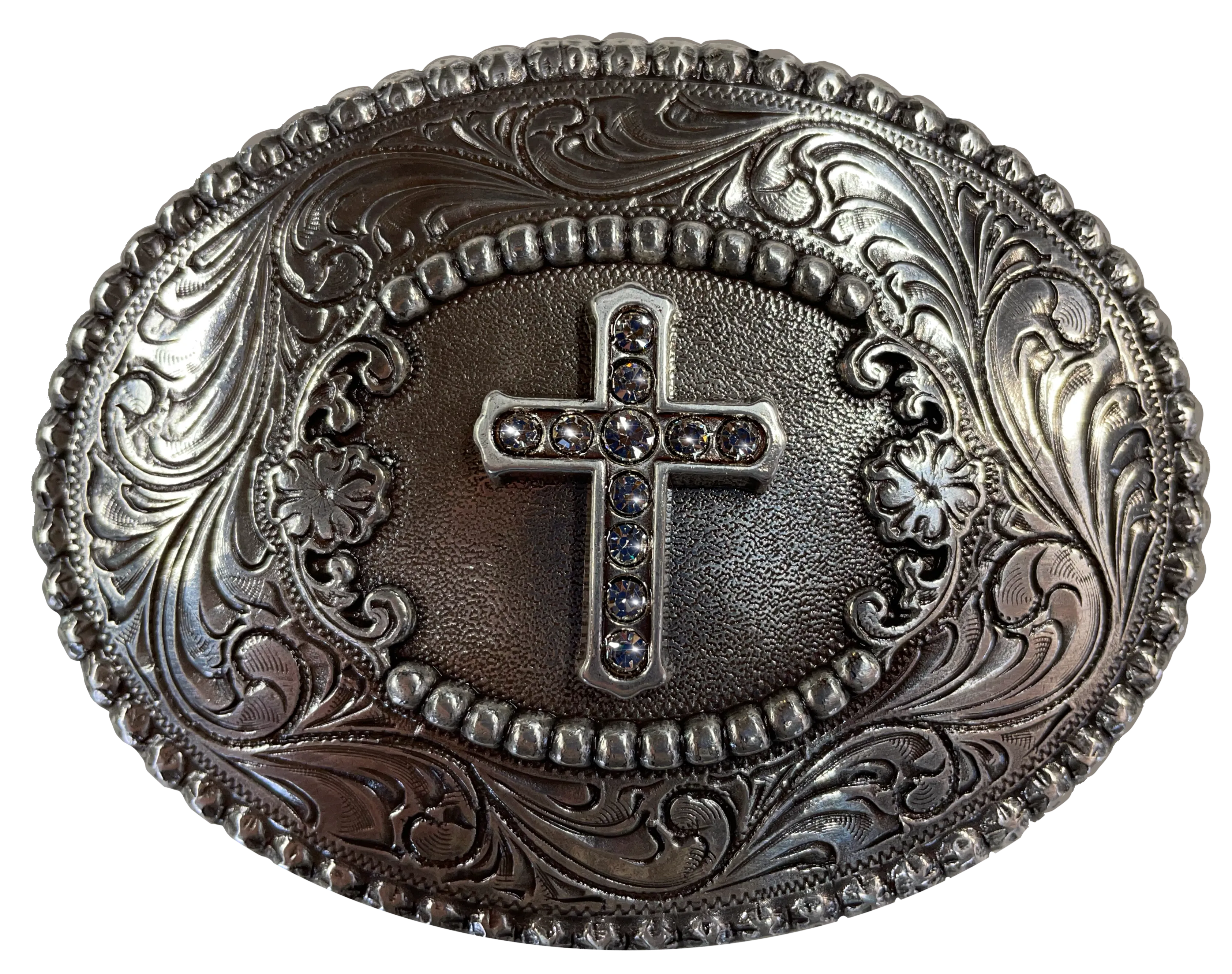 Western Crystal Cross Buckle