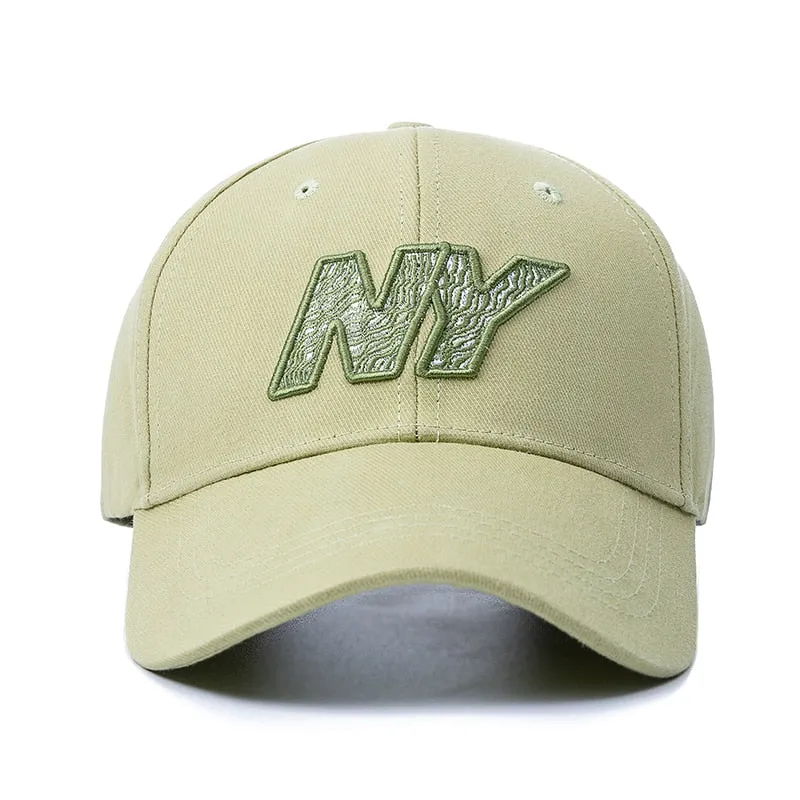 Women Men Cotton Cap Fashion NY Embroidered Hard Top Baseball Cap Female Casual Adjustable Outdoor Couple Streetwear Hat
