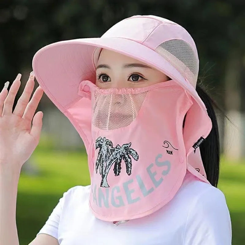 Women's Summer Hat Fashion Coconut Tree Pattern Design Straw Sun Hat Female Travel Beach Bucket Hat