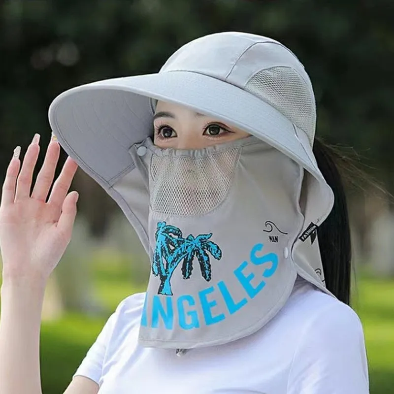 Women's Summer Hat Fashion Coconut Tree Pattern Design Straw Sun Hat Female Travel Beach Bucket Hat