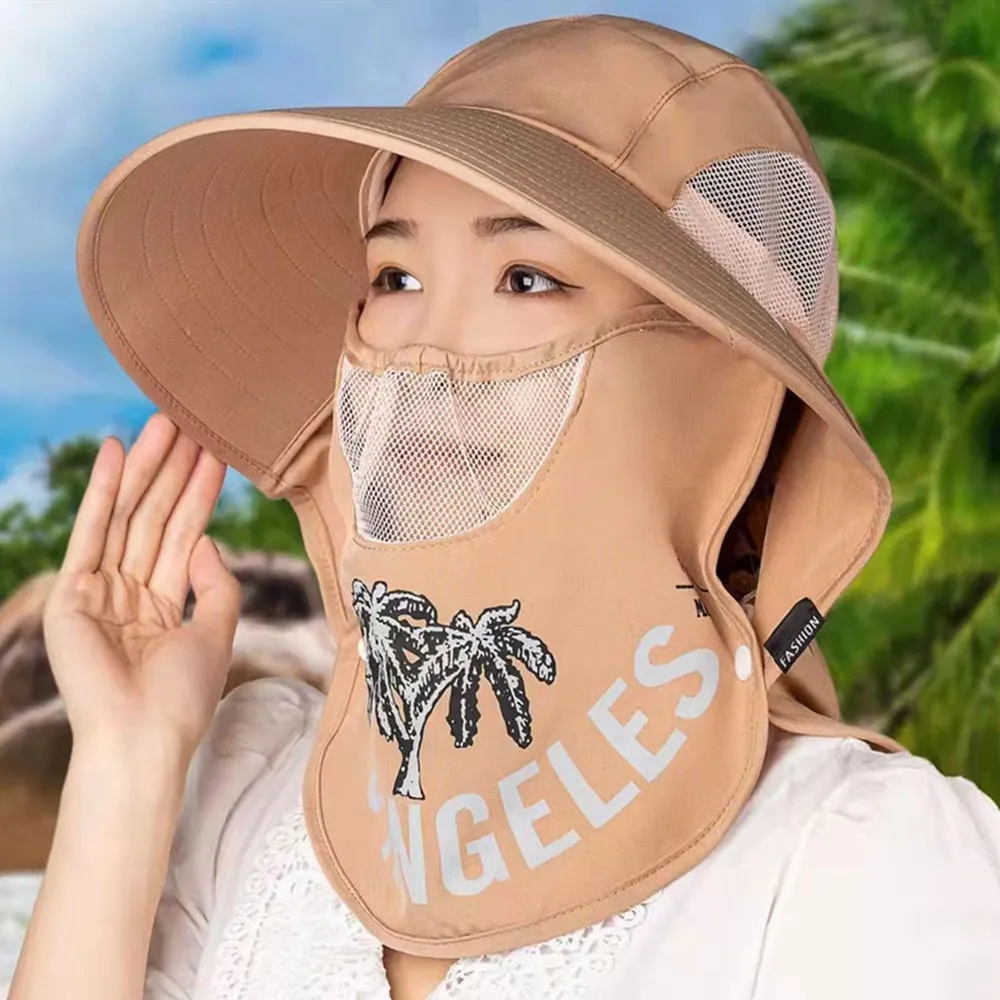 Women's Summer Hat Fashion Coconut Tree Pattern Design Straw Sun Hat Female Travel Beach Bucket Hat