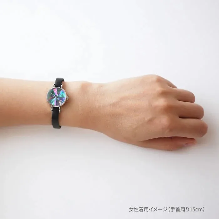 Women's Wristwatch - Blue Abalone Shell, Japanese handmade wrist watch
